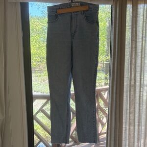 Abercrombie & Fitch Straight-Leg Light Wash Jeans